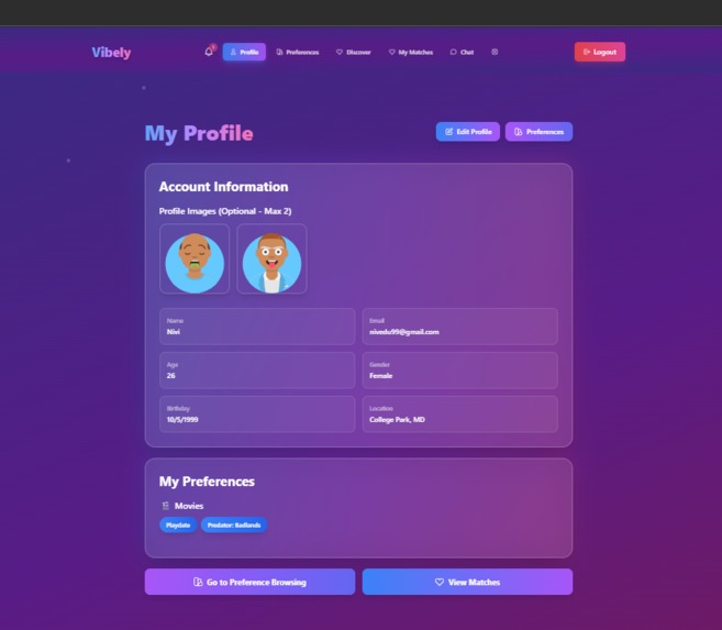 Vibely - connect through your shared passion – screenshot 2
