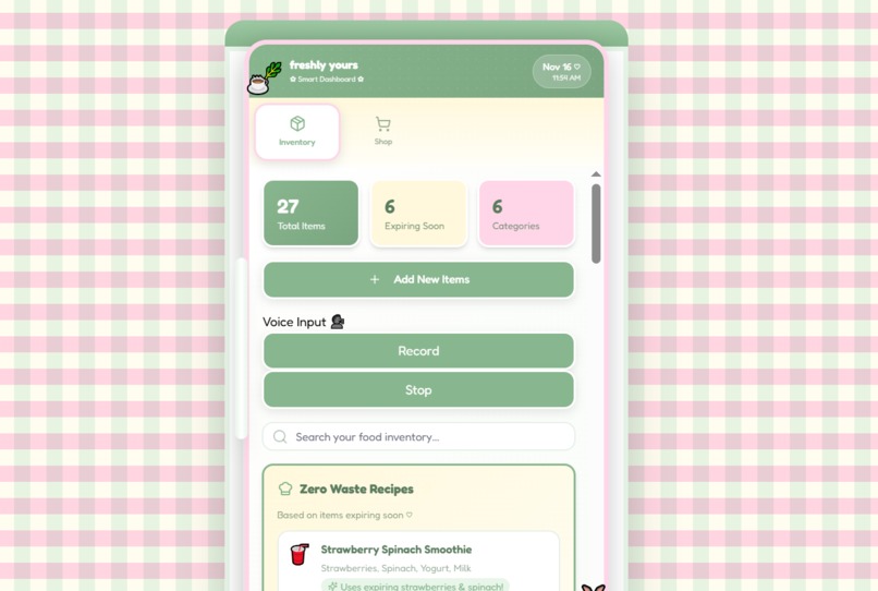 freshly yours – screenshot 1