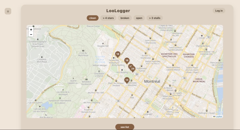LooLogger – screenshot 1