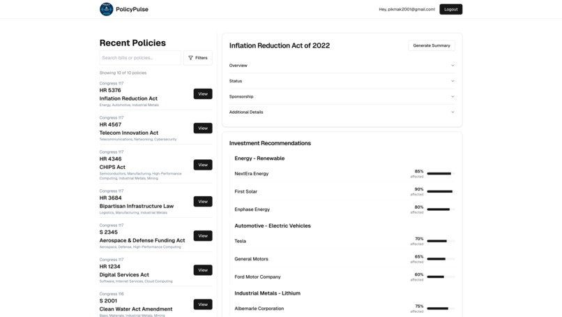 PolicyPulse – screenshot 2
