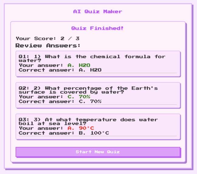 AI Quiz Maker – screenshot 3