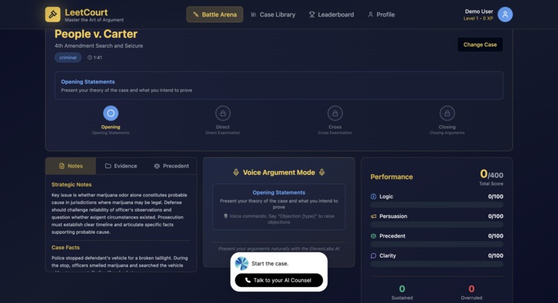 LeetCourt – screenshot 1