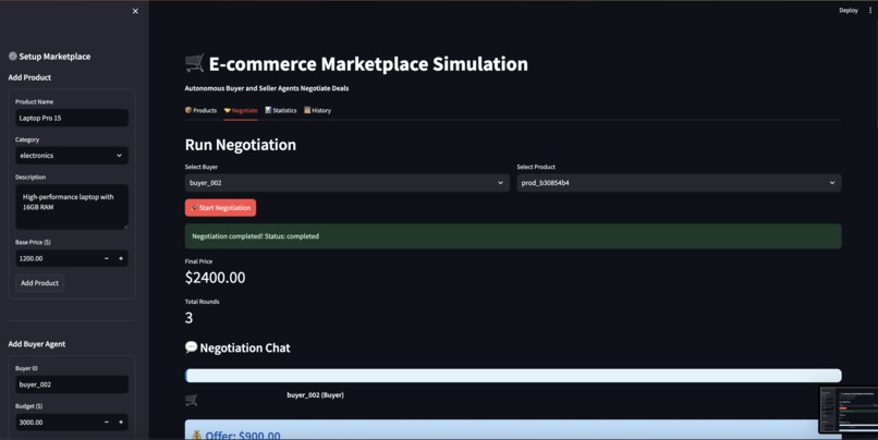 NegotiationAI: Visa agentic platform – screenshot 1
