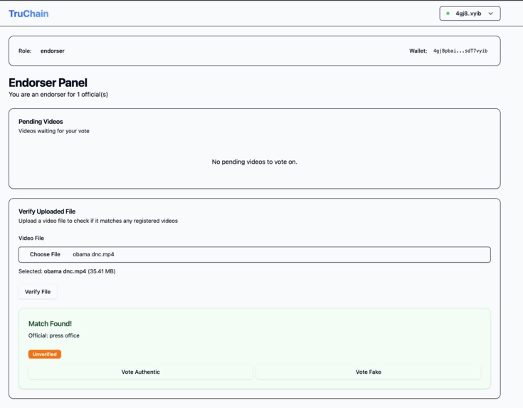 TruChain – screenshot 1