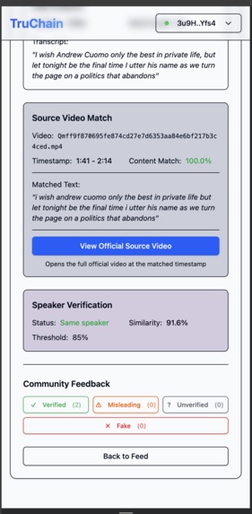 TruChain – screenshot 2