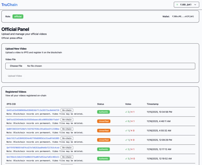 TruChain – screenshot 3