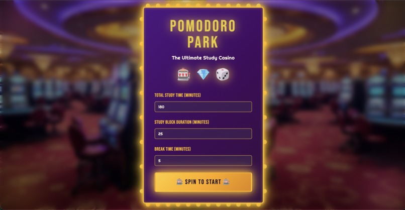 Pomodoro Park Casino - Productivity Paradise – screenshot 1