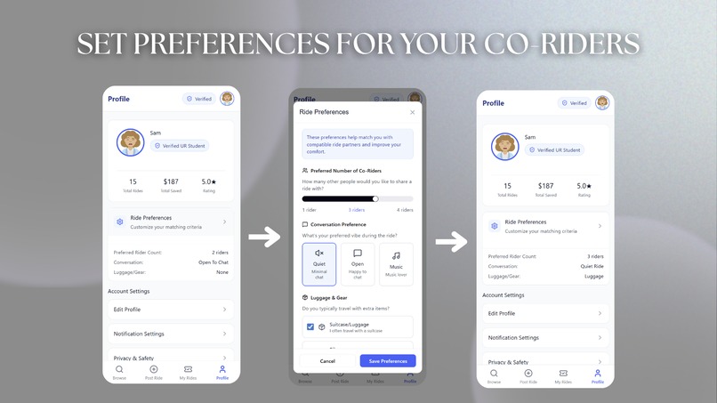URide – screenshot 2