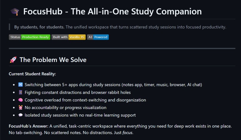 FocusHub – screenshot 1