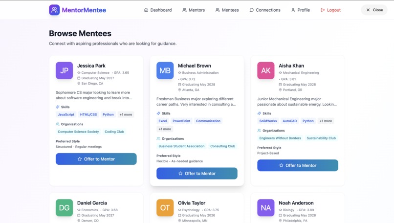 MentorMentee – screenshot 3