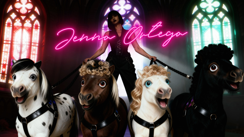 Jenna Ortega: Dark Fairy Tale AI Music Video – screenshot 1