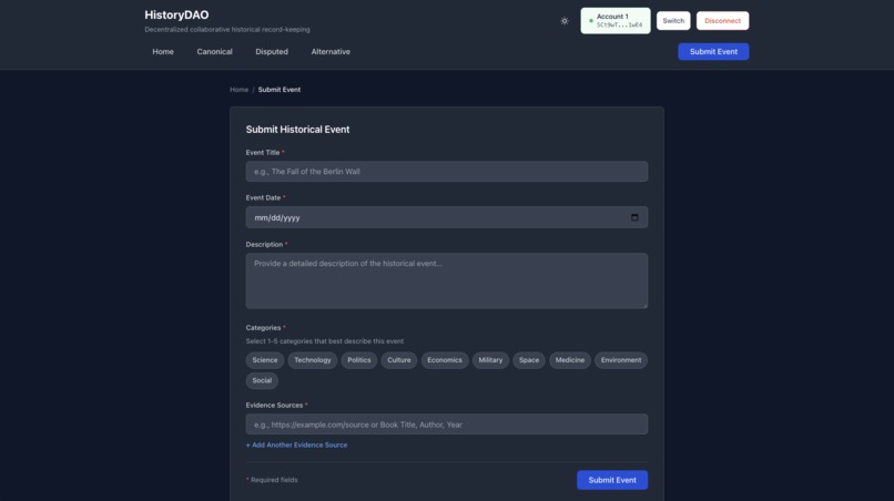 HistoryDAO – screenshot 2