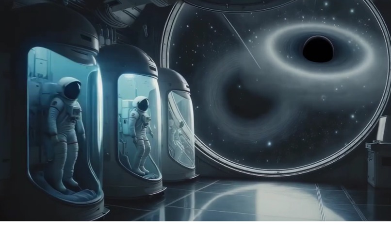 Rabbit Hole: Beyond the Event Horizon – AI Music Video – screenshot 1