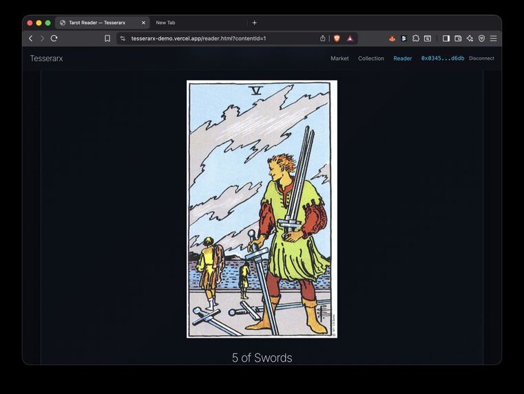 Tesserarx — content pass DRM (prev: Tarot Bridge) – screenshot 4