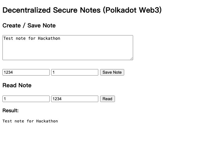 Decentralized Secure Notes – screenshot 3