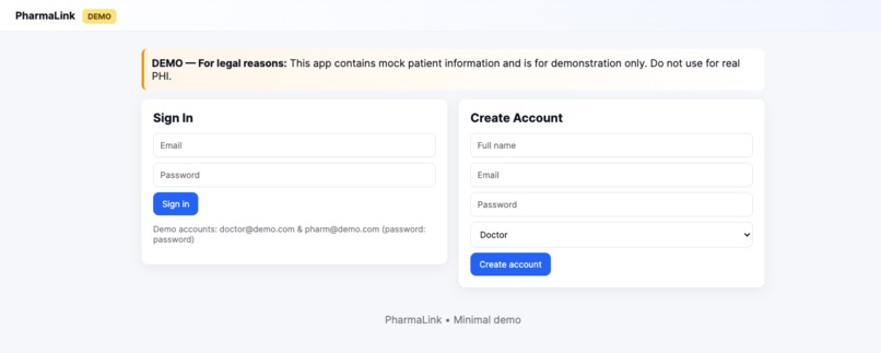 PharmaLink – screenshot 1