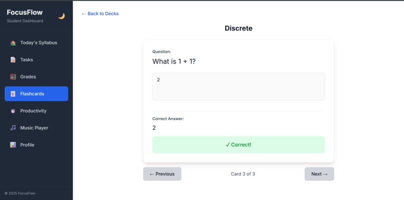 FocusFlow: The Ultimate Student Dashboard – screenshot 2