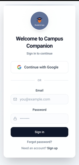 Campus Companion – Making Student Life Easy – screenshot 1