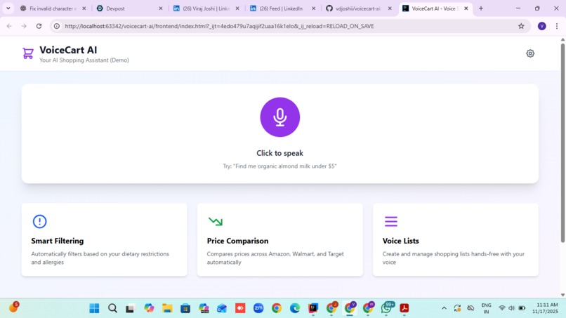 VoiceCart AI – screenshot 1