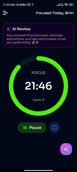 V Focused - AI powered productivity and timer App – screenshot 2
