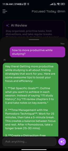 V Focused - AI powered productivity and timer App – screenshot 3
