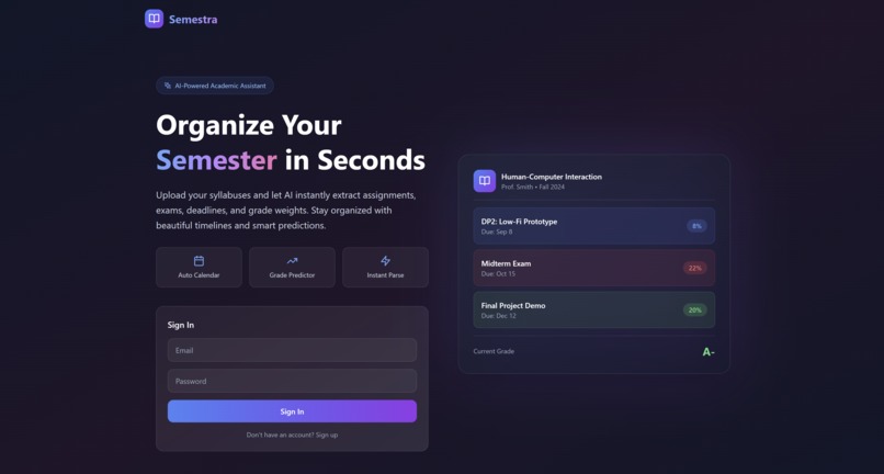 Semestra – screenshot 1