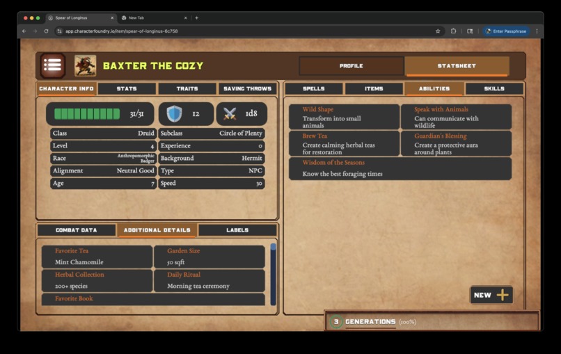 Character Foundry – screenshot 3