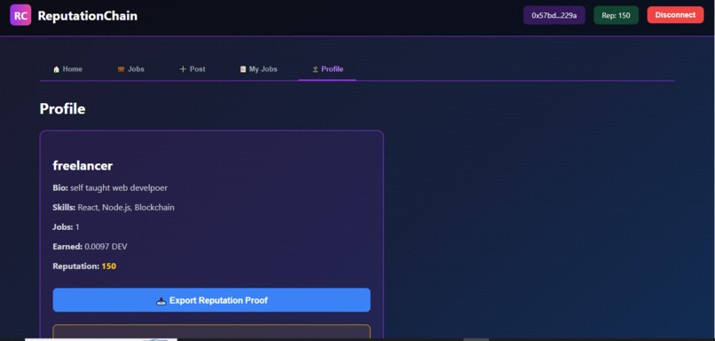 ReputationChain – screenshot 2