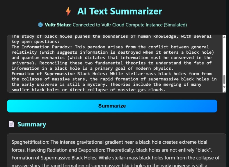 IntelliSumm: AI-Powered Smart Text Summarizer – screenshot 1