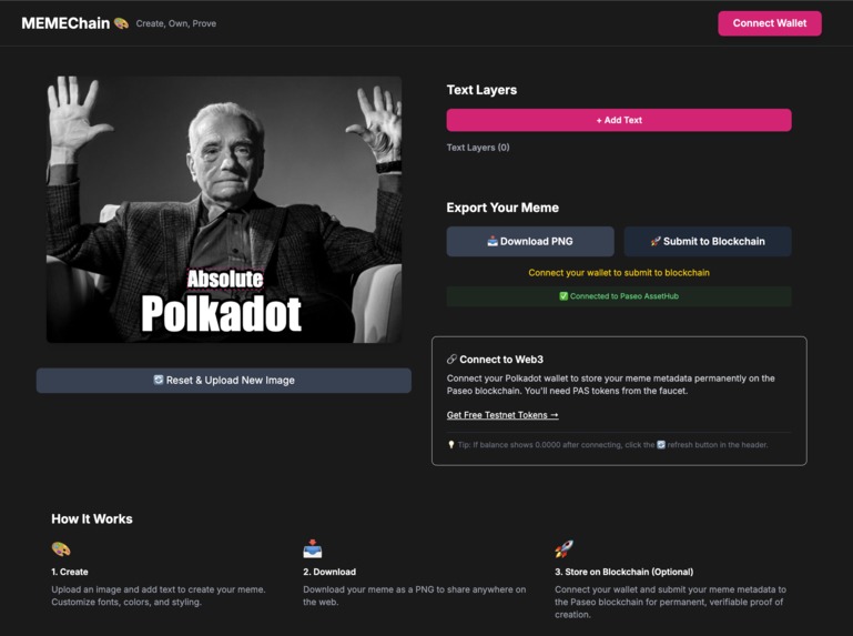 MemeChain – screenshot 1