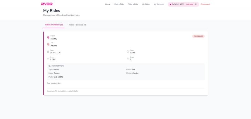 Rydr – screenshot 1