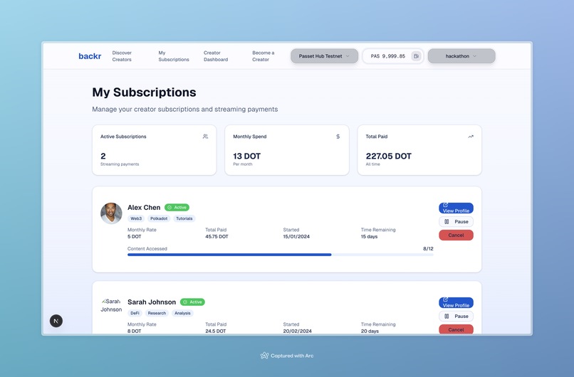 Backr – screenshot 1