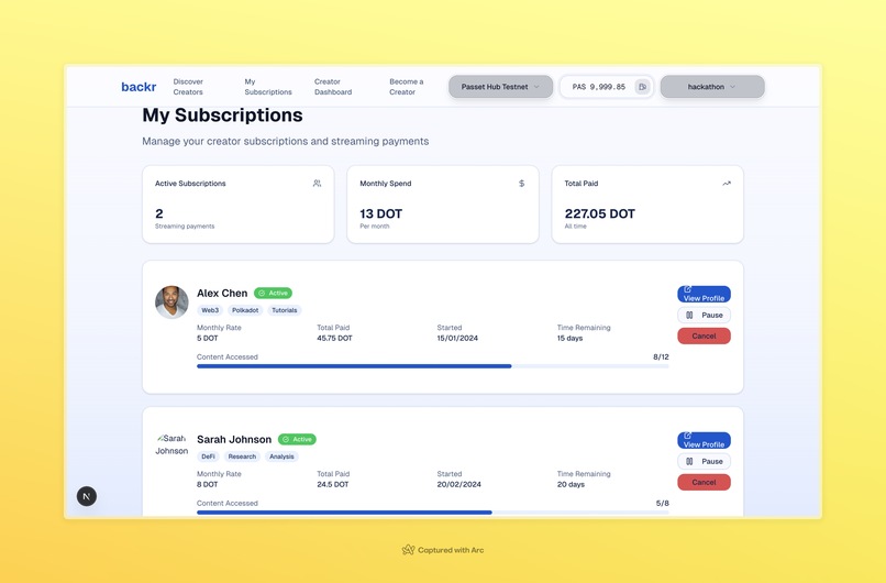 Backr – screenshot 3