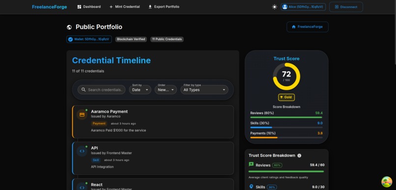 FreelanceForge – screenshot 2