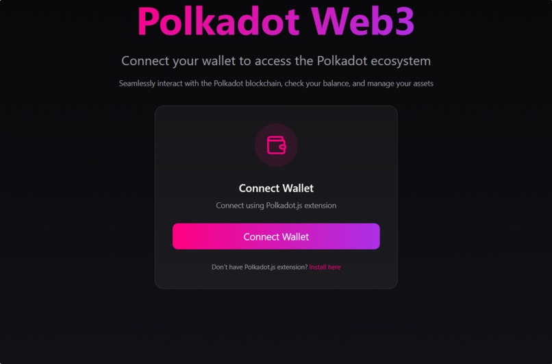 Polkadot Web3 – screenshot 1