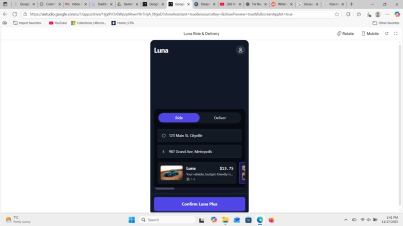 Luna Ridesharing & Food Delivery – screenshot 1