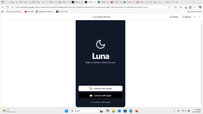 Luna Ridesharing & Food Delivery – screenshot 3