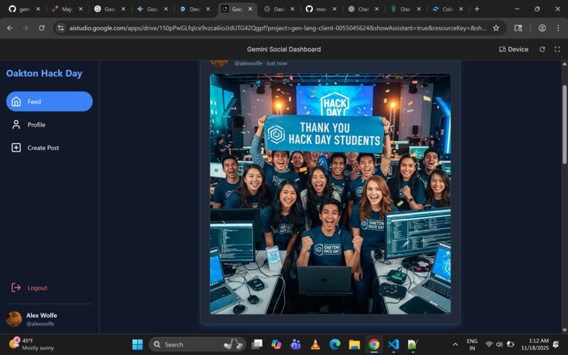 Oakton Hack day Social media – screenshot 1