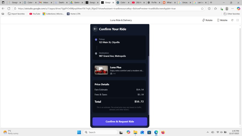 Luna Ridesharing & Food Delivery – screenshot 4