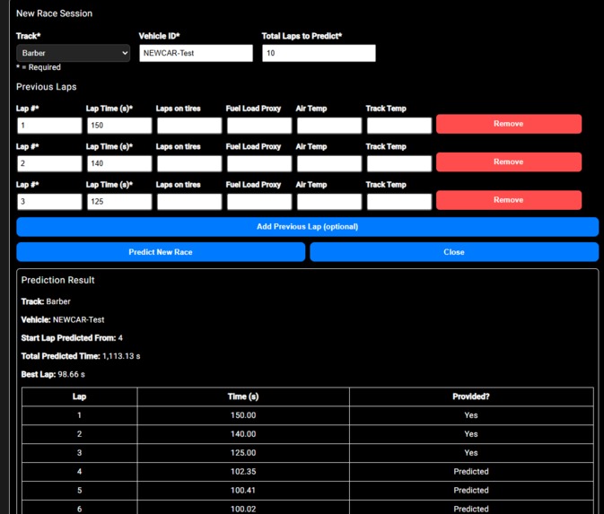 GR PaceCraft: Real Time Race Strategy Engine – screenshot 6