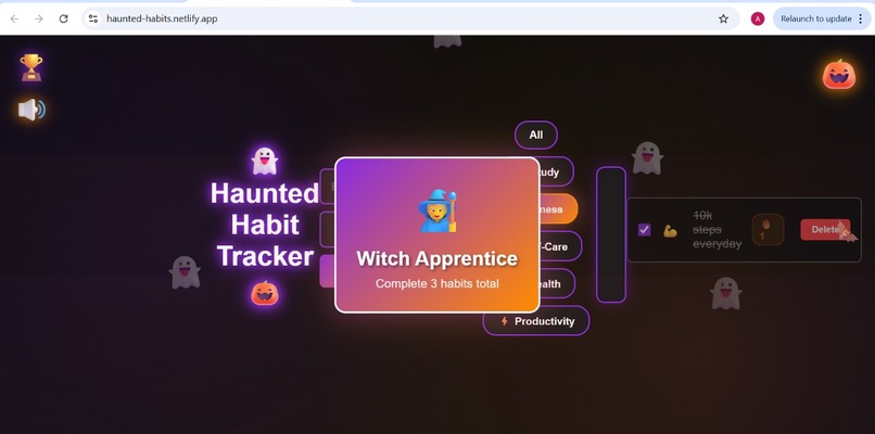 Haunted Habit Tracker – screenshot 4