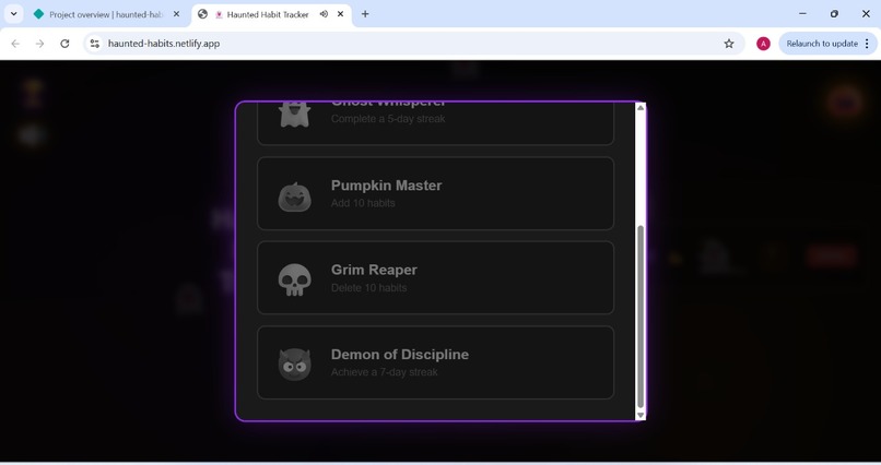 Haunted Habit Tracker – screenshot 6