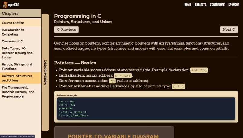 openCSE – screenshot 2