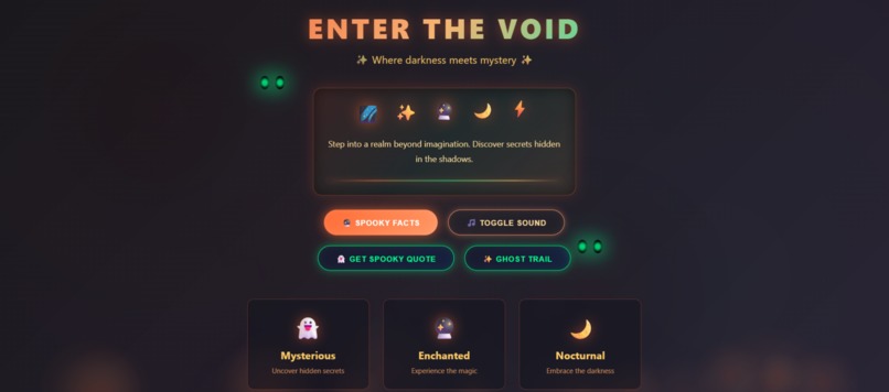 Spooky Landing Page with MCP Integration – screenshot 1