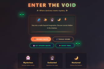 Spooky Landing Page with MCP Integration