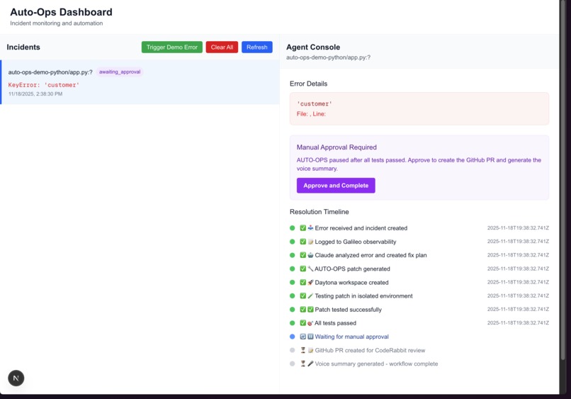 AUTO-OPS: AI DevOps Agent – screenshot 1