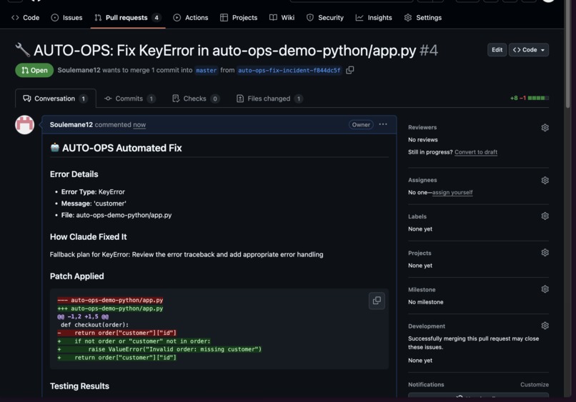 AUTO-OPS: AI DevOps Agent – screenshot 3