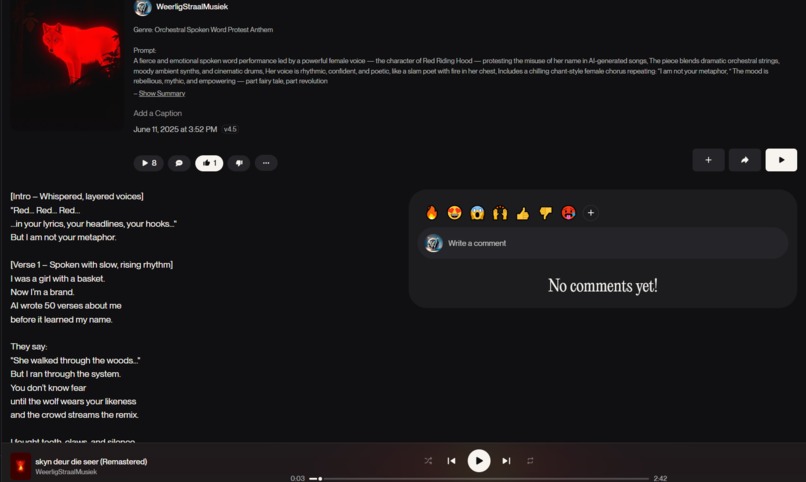 Red Riding Hood Fights Back The AI Did not Ask Permission – screenshot 3