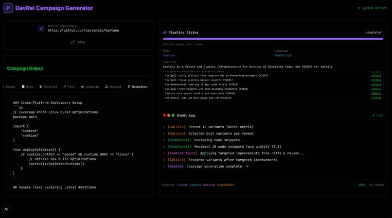 DevRel Agent (Campaign Generator) – screenshot 2