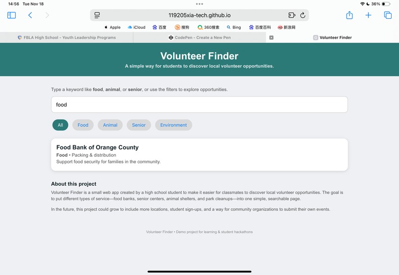 Volunteer Finder – screenshot 2